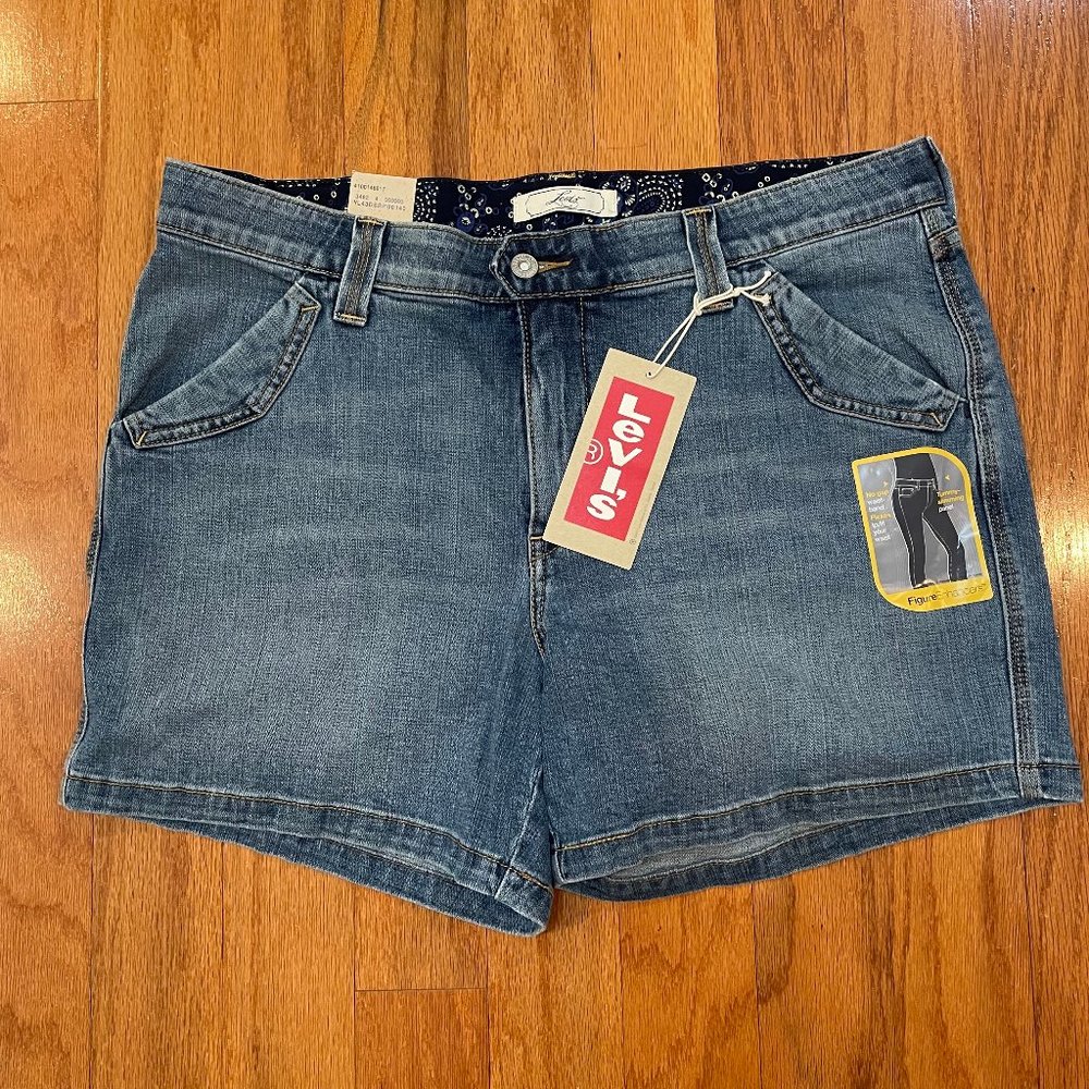 Levi's 525 Shorts Blue Denim Figure Enhancers NWT